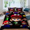 Star-patterned three-piece bedding set (Super Mario game) - includes one duvet cover and two pillowcases221