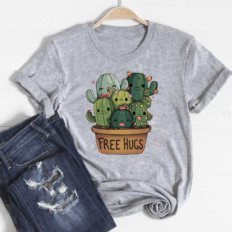 Tricou cu scrisoare Trend Top Moda Tricou Îmbrăcăminte anii 90 Sweet Panda Casual mânecă scurtă Femei Print Lady Femeie Tricou grafic