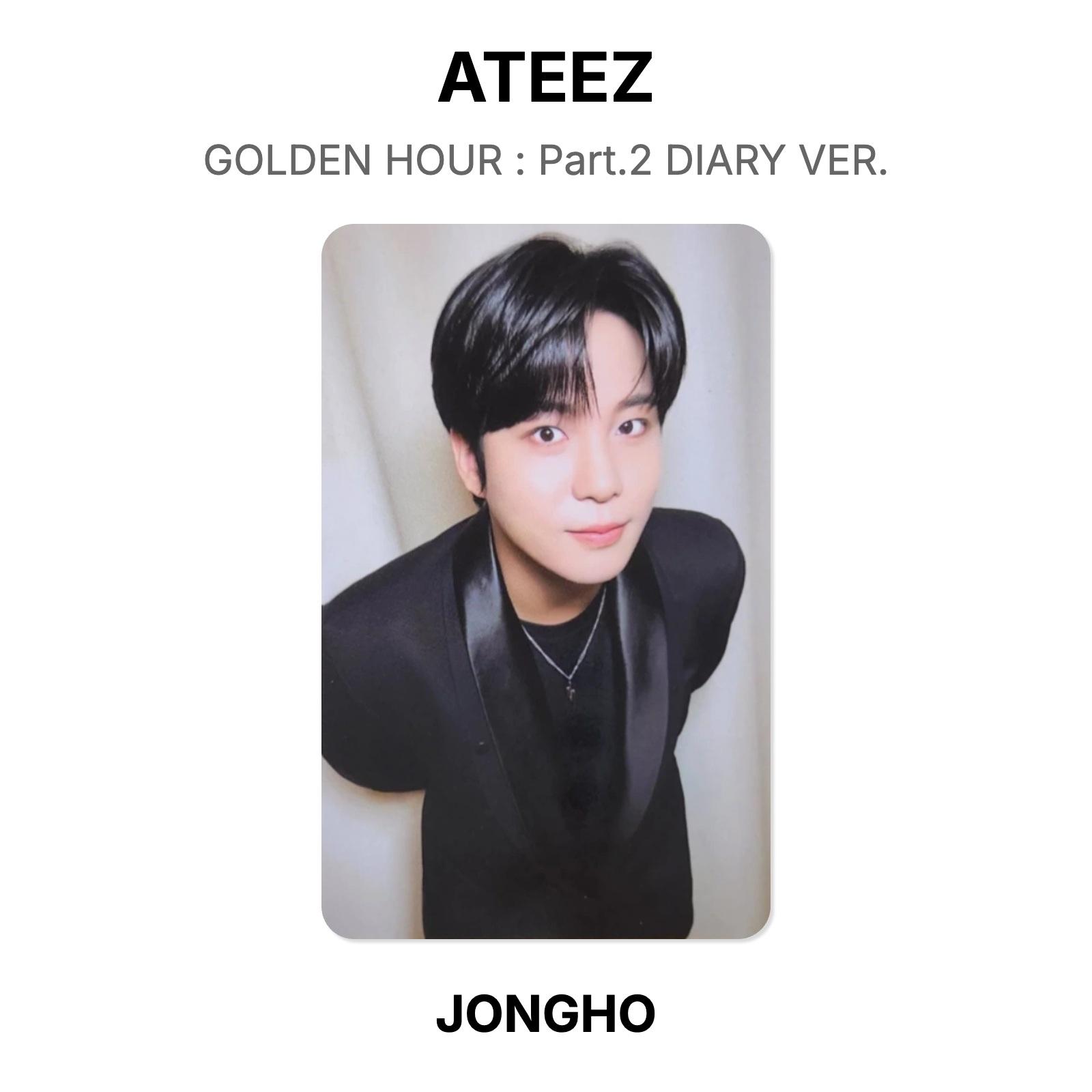 ATEEZ GOLDEN HOUR : Part.2 DIARY VER. Official Photocard JONGHO