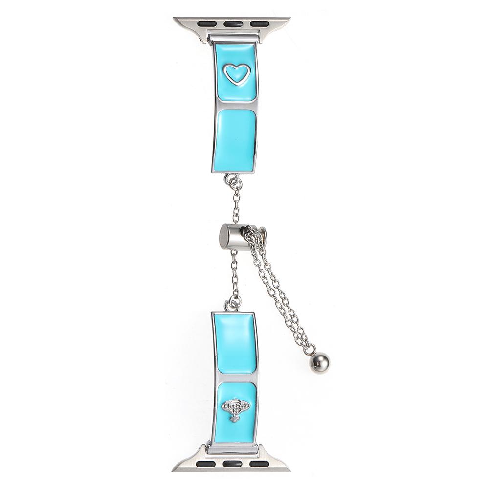 Watch Band For Apple Watch Series 10 Ultra 9 8 7 SE 6 5 4 3 2 1 46mm 49mm 45mm 44mm 42mm Enamel Saturn Bracelet Metal Strap