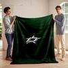 Green Star Logo On Dark Background Print Blanket Soft and Cozy Perfect for the Living Room Bed Sofa or a Nap,gift