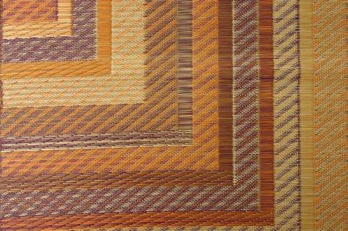 IKEHIKO Igusa Rug, Made In Japan, Triple-Weave, DX Gradient, Brown, Approx. 191 X 191 Cm, with Backing #1709170
