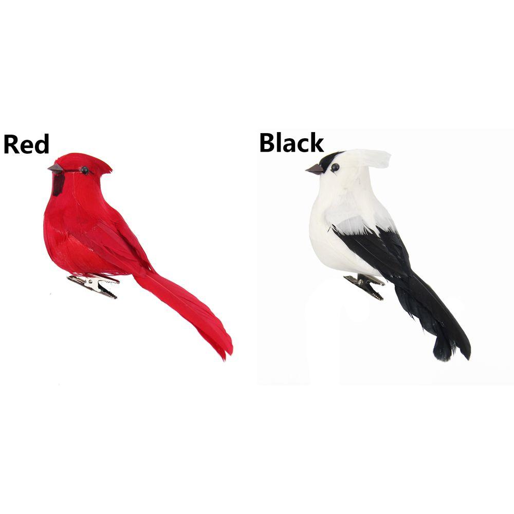 Vivid Wedding Supply Garden Ornament Simulation Parrot Bird Model Artificial Animal  Real Feathers