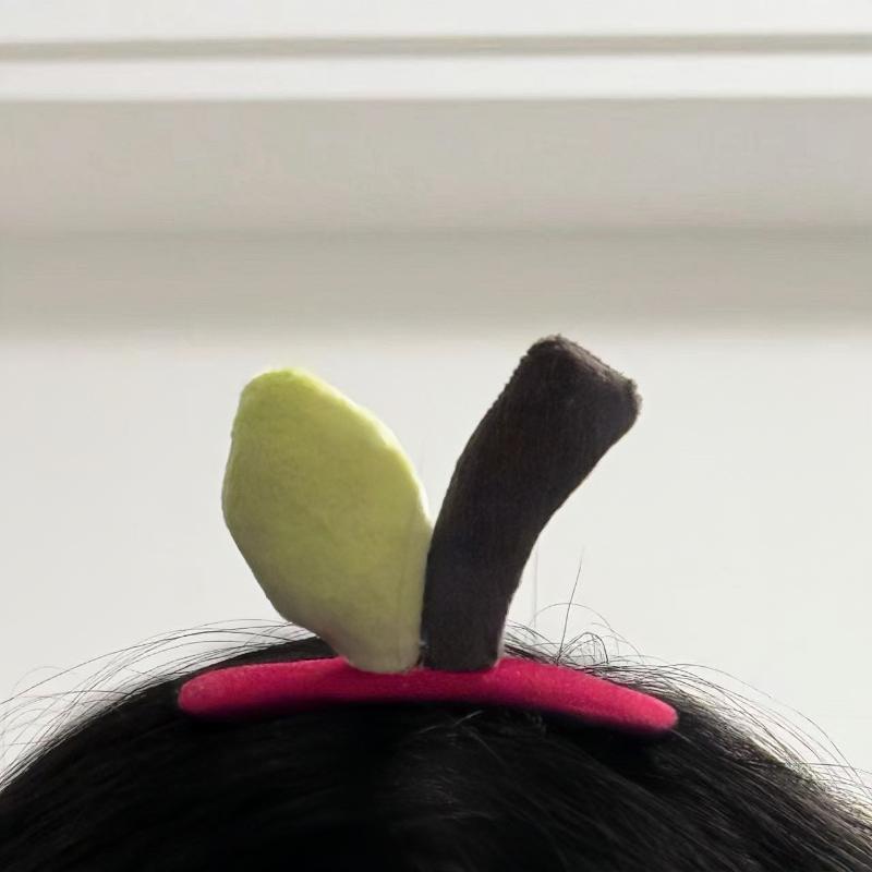 Cute Hair Clip Headband Fuzzy Fruit Calyx Hair Hoop Wash Face Hairpin Headband Hair Accessories