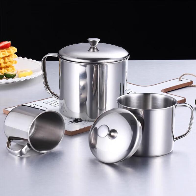 FATTBAO Hrnček na vodu z nerezové oceli 304 s uchem