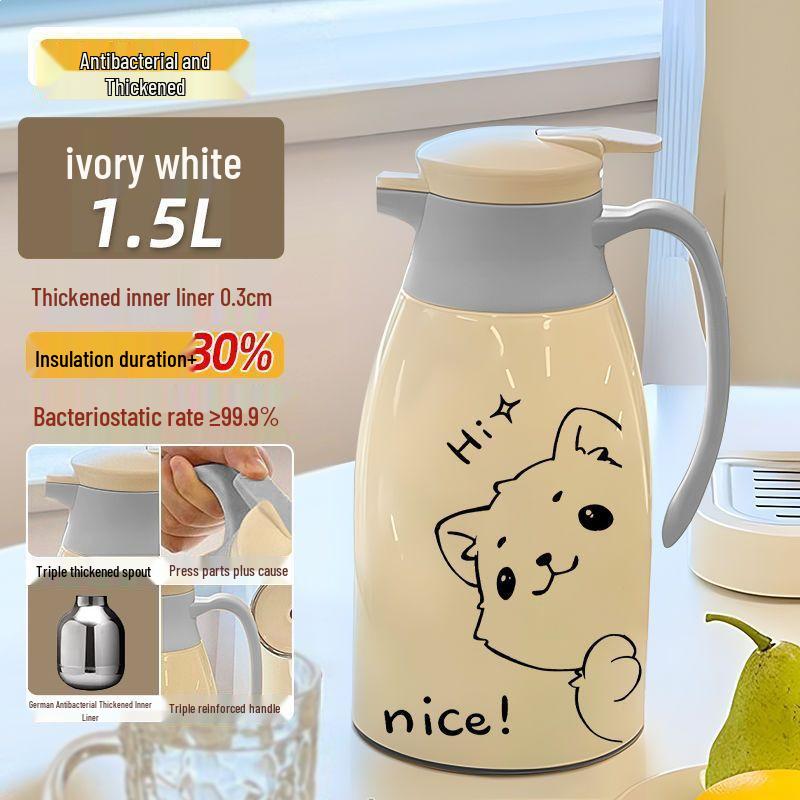Large Capacity Dormitory Kettle: Glass Liner Thermos for Students