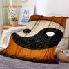 Natur Yin Yang Chinesische Tai Chi Bagua Weiche Flanelldecke für Betten Schlafzimmer Sofa Picknick, Überwurfdecke zum Zudecken Outdoor Nickerchen Geschenk