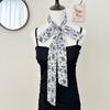 Silk scarf strip new fashion cashew flower series imitation silk scarf headscarf headband neck protection scarf decorative belt