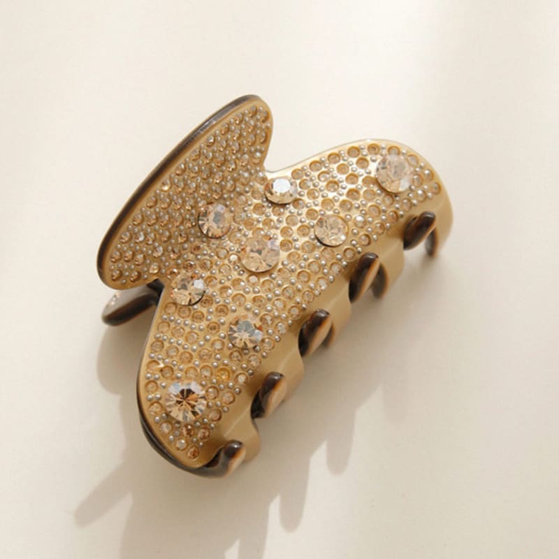 J.Lauren France Cubic Gold Half-Headed Hair Claw Clip Bh0906