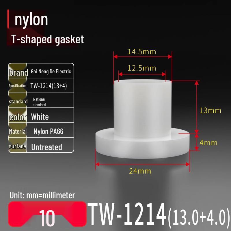 T-förmiger Nylon-Kunststoff-Dichtungsring und Schraubwellenhülse (Für dich: M2-M35)
