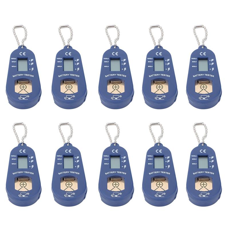10X Button Battery Tester, Keychain Pocket Portable And Lightweight Battery Tester To Check Remaining Battery Power как