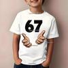 Kids 67 Themed Colorful Print TShirt Soft Cotton Fabric Breathable and Comfortable Ideal for Toddlers and Childrendf0331
