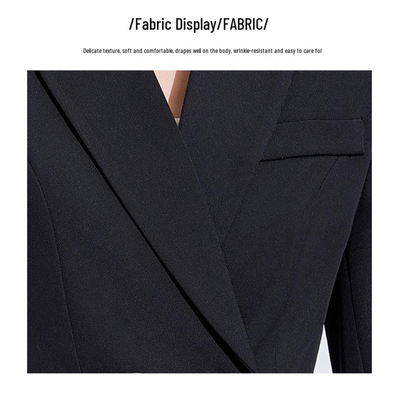 Women's White Autumn 2025 Suit Set: Elegant Long Sleeve Blazer & Professional Workwear