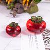 Crystal Fruit Display Stand with Persimmon and Pumpkin Ornaments: Simple Chinese-Inspired Home Decorations