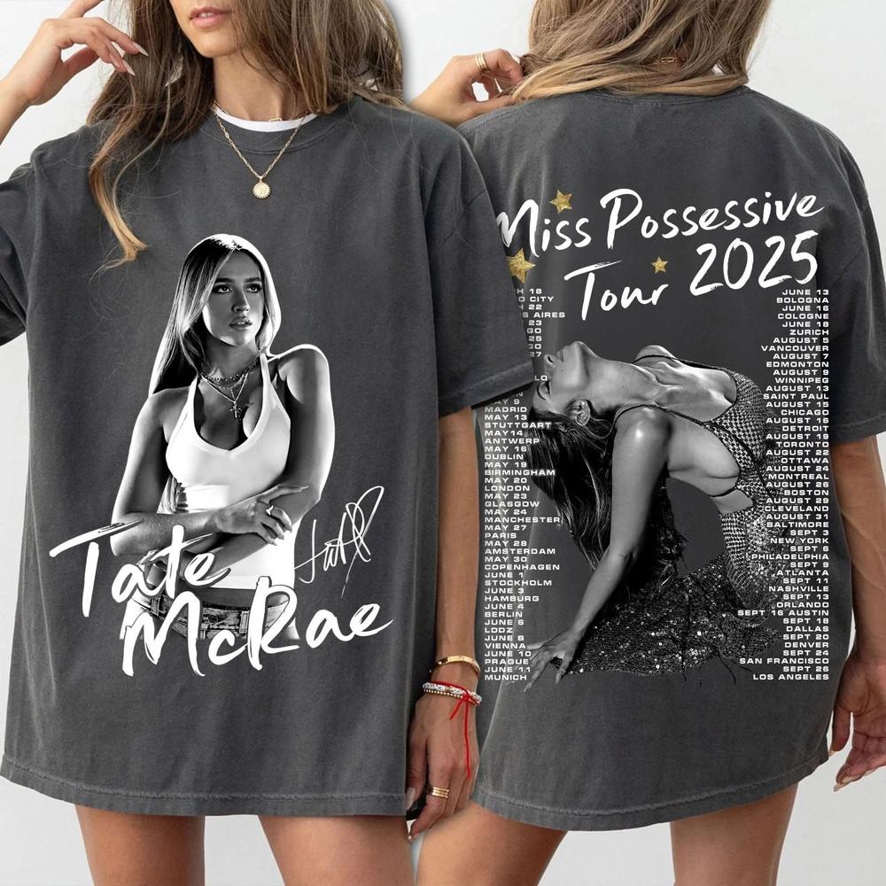 

Tate Mcrae Miss Possessive Tour 2025 Vintage Graphic TShirt Unisex T-Shirt M