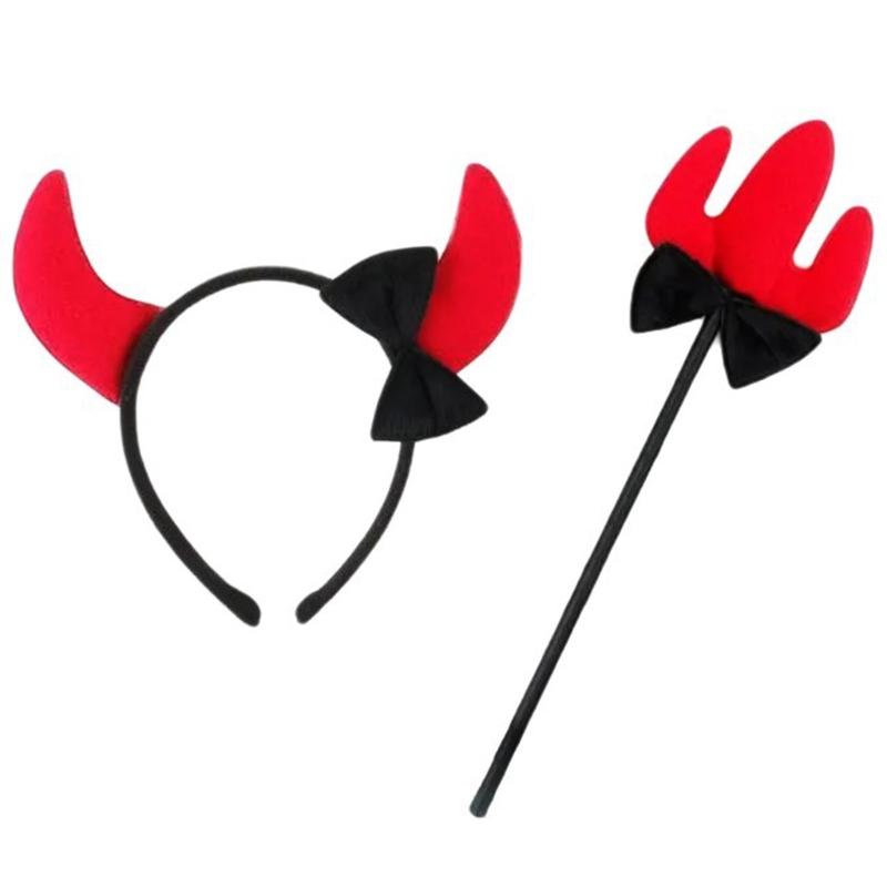 Animal Devil Headbands Unique Pattern Headdress Bull Headpiece Children Headwear for Costume Occasion