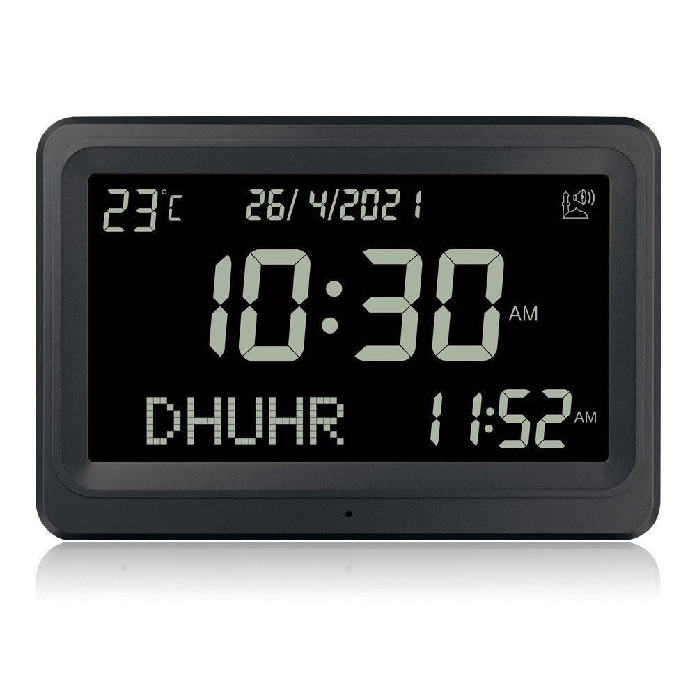 LCD Screen Hijir Gregorian Calendars Muslim Prayer Multi-languages Azan Desktop Worship Alarm Clock Electronic Wall Clock