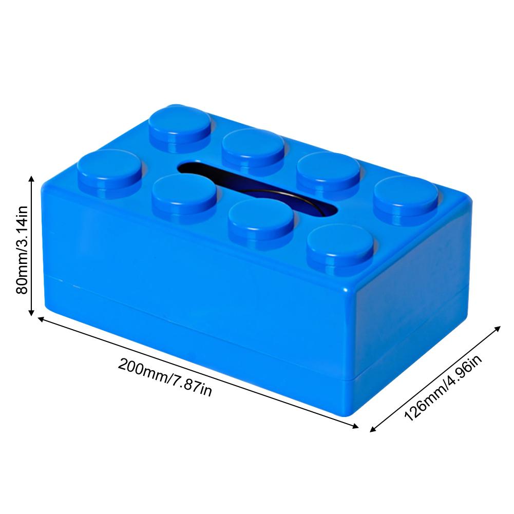 Kreative Baustein Taschentuchbox Abdeckung Gesichtstuchspender Taschentuchbehälter für Wohnzimmer Schlafzimmer Badezimmer Home Office