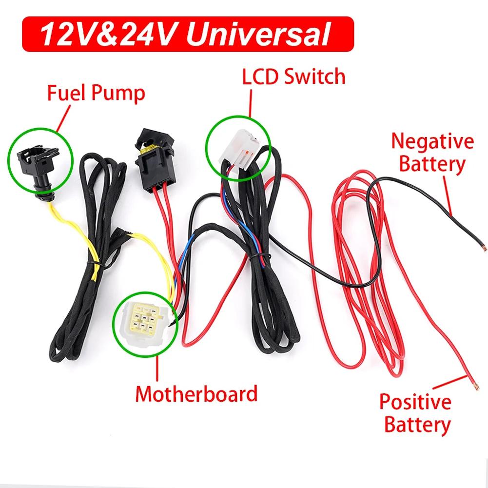 For Webasto Eberspacher Diesel Air Parking Heater Wiring Harness 12V 24V Universal Cable Adapter Round Triangle Air Diesel Heate