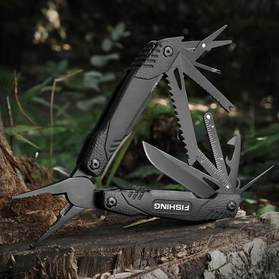 Pinza multiuso da pesca, tronchese, per esterni, EDC, utensile manuale, pinza multifunzionale, coltello tascabile pieghevole da campeggio, pinze da taglio