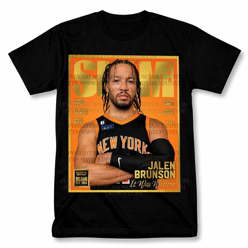 Jalen Brunson Slam Cover Knicks Vintage Fan Graphic Tee M