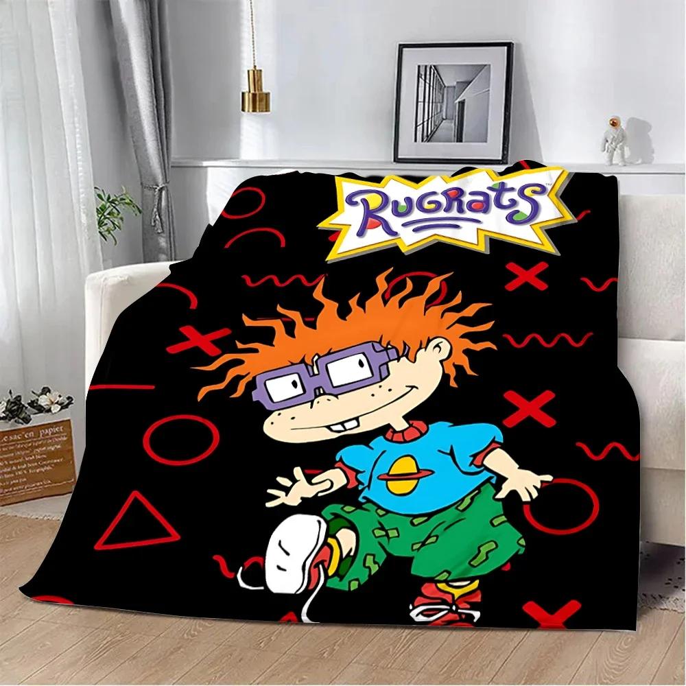 Cartoon R-Rugrats Printed Blanket Picnic Blankets Warm Blanket Soft and Comfortable Blanket Home Travel Birthday Gift