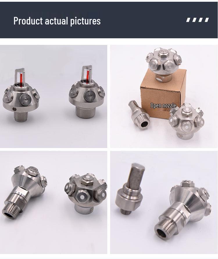 Stainless Steel 7-Hole High-Pressure Mist Nozzle Umbrella-Shaped Firefighting Sprinkler