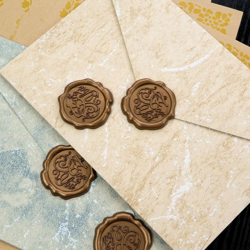 5pcs Gilded Shadow Envelope Channel Style Texture Envelope  For Handwritten Love Letter Birthday Greeting Card Invitation