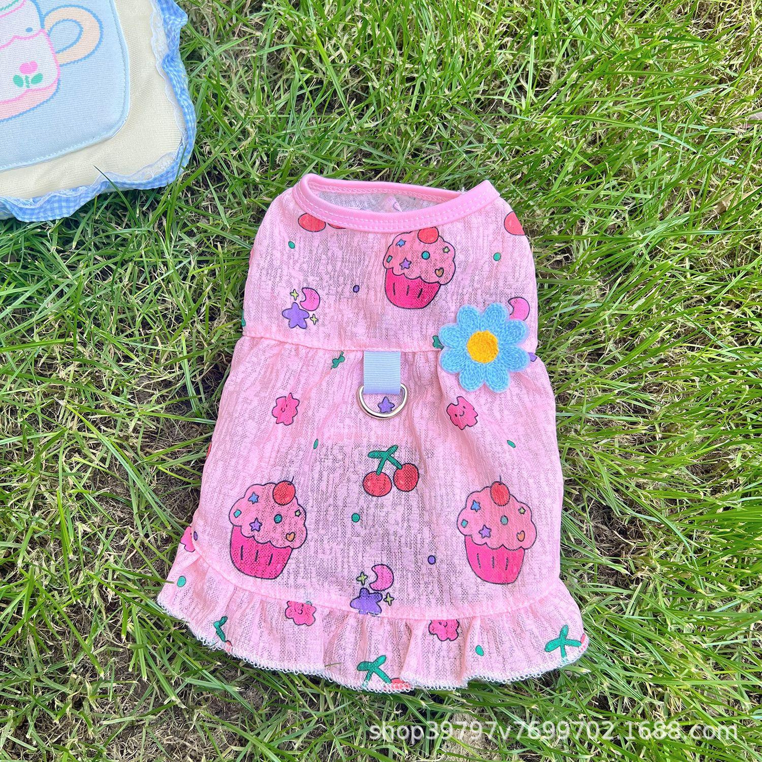 

Одежда для питомцев ин дышащая сетка одежда для кошек летняя тонкая юбка одежда для собак тедди 2XL reference 15-10 kg