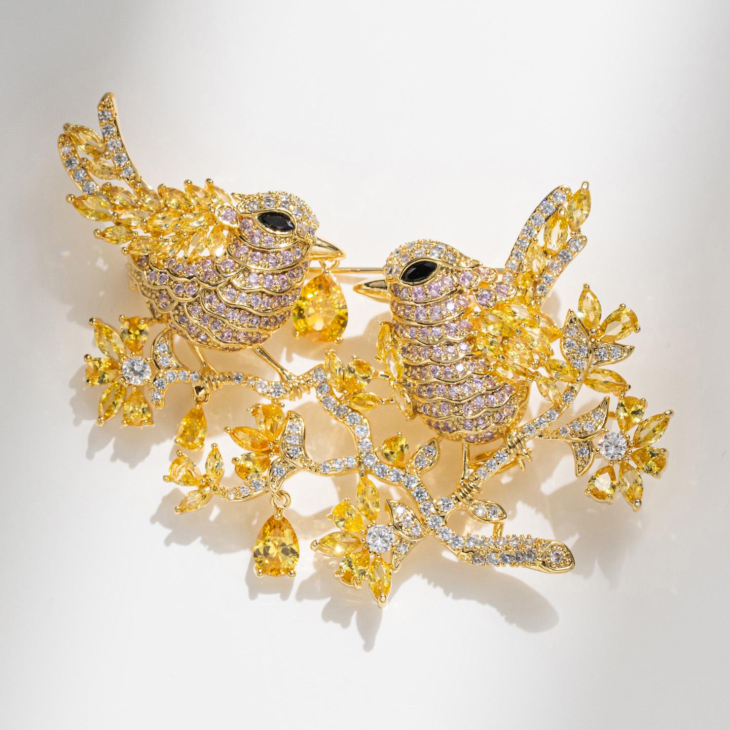 Bo Xin Yun Exquisite Little Bird Brooch - High-End, Cute Lapel Pin for Suits