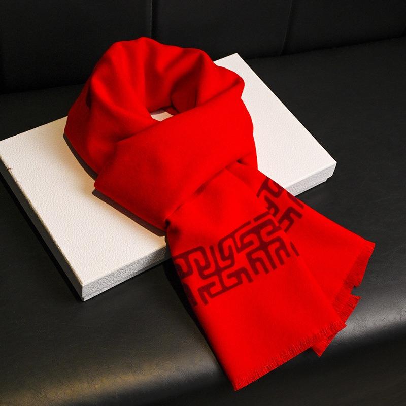 Scarf Women's Winter Scarf Couples Party Versatile Opening Will Open Big Red Wedding