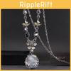 Stunning Luxurious Alloy Crystal Necklace With Exquisite Flower Shape For Winter Chic