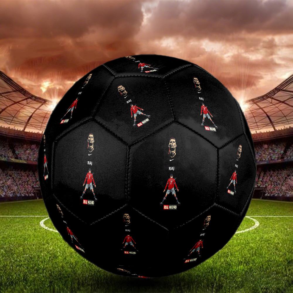 Cristiano Ronaldo Soccer Ball Size 5 Football Machine-Stitched Indoor/Outdoor Training and Matches Soccer Accessory