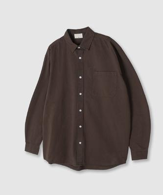 ANDAGAIN Comfort Washed Oxford Shirt (Brown