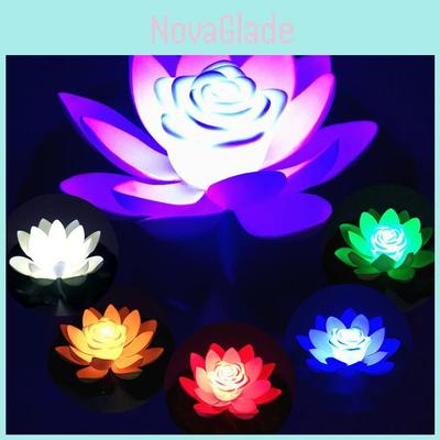 Lamp Lotus Led Blessing Wishing Water Landscape Decorative Light Lightweight