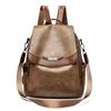 School bag vintage textured soft leather backpack for women, new fashionable casual travel backpack, multi-purpose trendy women's bag wholesale