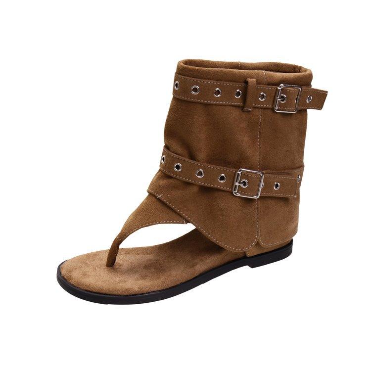 Vintage Western Jeans Tube Cool Boots Women's 2026 New Summer Spice Girls Stylish Inner Heel Heel Mezzanine Sandals