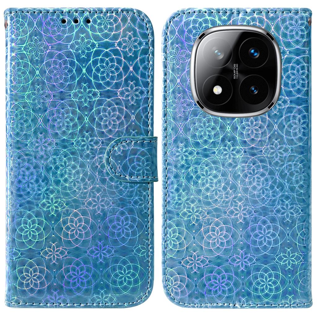 For Xiaomi Redmi Note 14 Pro 5G/Poco X7 5G Stand Case Dazzling Flower Leather Phone Cover