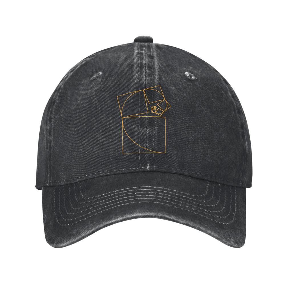 Golden Ratio Fibonacci Spiral Geometry Unisex Baseball Caps Geek Math Distressed Washed Caps Hat Outdoor All Season Snapback Cap
