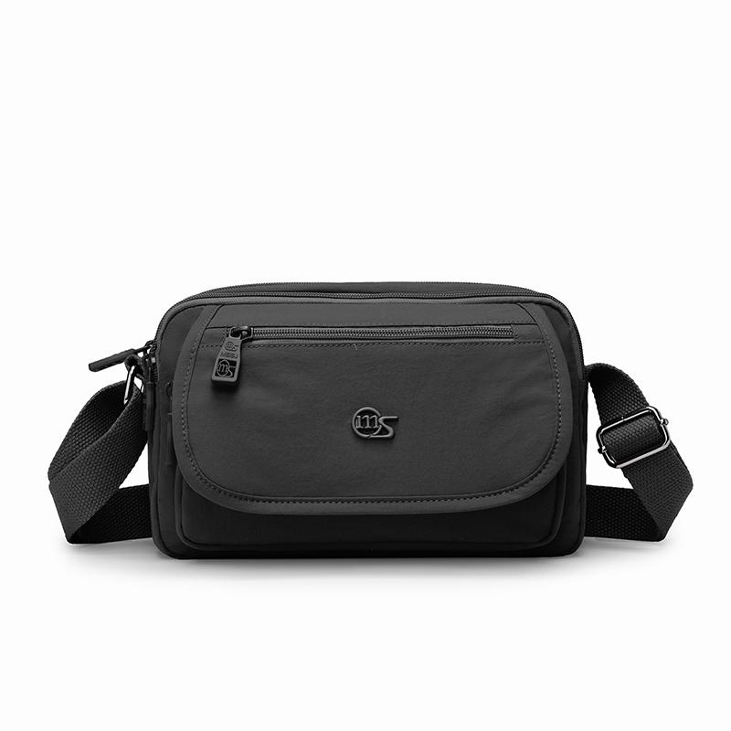 Kompaktní crossbody taška s více kapsami na zip pro muže a ženy