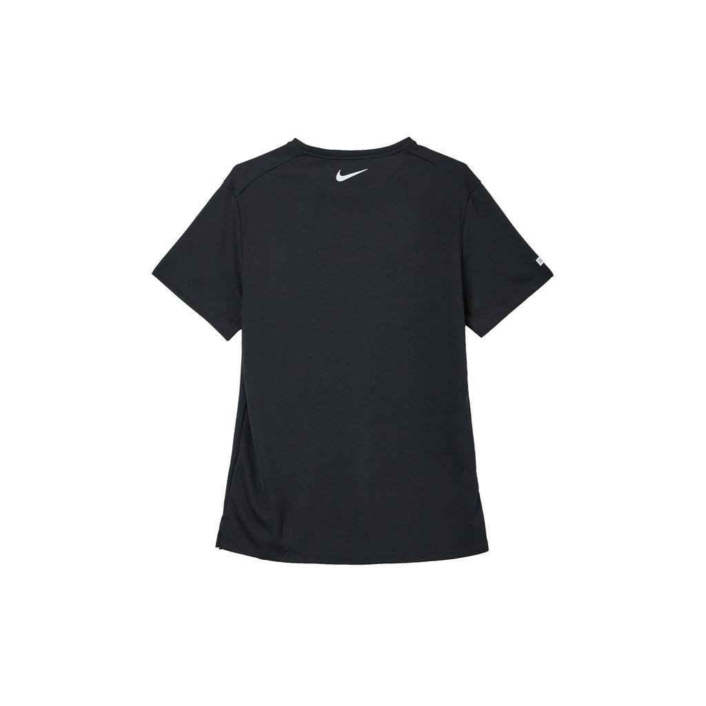 Nike Striped Logo Print Crew Neck T-Shirt Men Tops Black FN3052-010