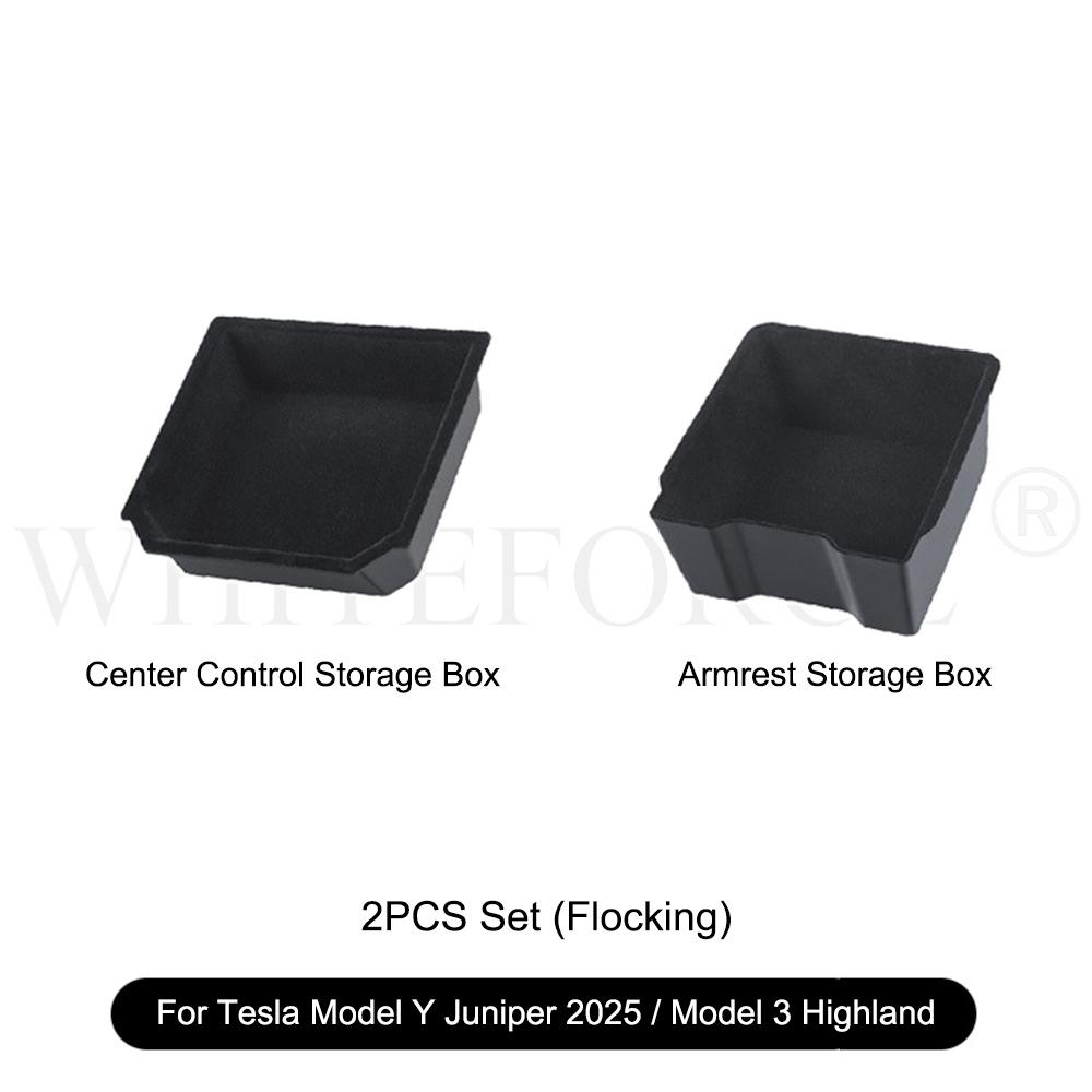 For Tesla Model Y Juniper Center Console Storage Box Trays Armrest Hidden Box Model 3 Highland Center Armrest Organizer Case Box