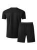 Men's Summer Ice Silk Sports Suit - Trendy Plus Size Short Sleeve T-Shirt
