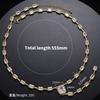 Wind Collarbone Chain Square Zircon Y Necklace Women'S Jewelry Vl199