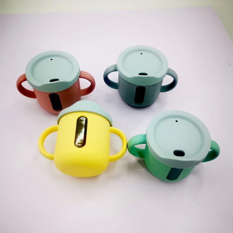 Children's Straw Drinking Cup Food-grade Silicone Baby Learning Drinking Cup Duckbill Cup