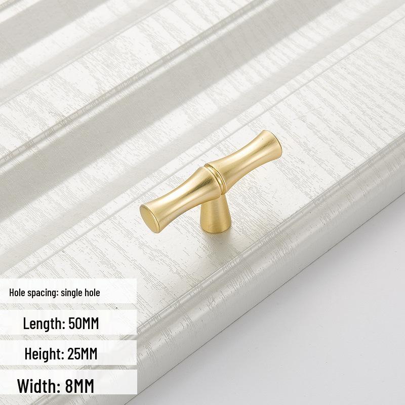 Creative Zinc Alloy Bamboo Knob for Furniture - Exquisite Antique Handle Accessories