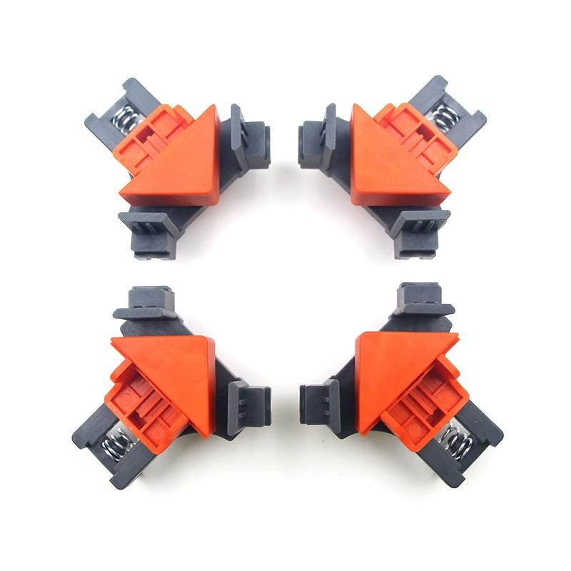 Bloc Positionnement 90° - 4 Pinces Fixation + 2 Équerres L - Pour Menuiserie, Cadres, Boîtes