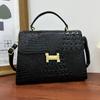 New Wind Crocodile Pattern Briefcase Bag Portable Shoulder Oblique Span Women's Bag