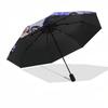 1pc Wednesday Addams Nevermore Academy Automatic Open Close Umbrella Windproof Canopy, Automatic Open Close Button10200