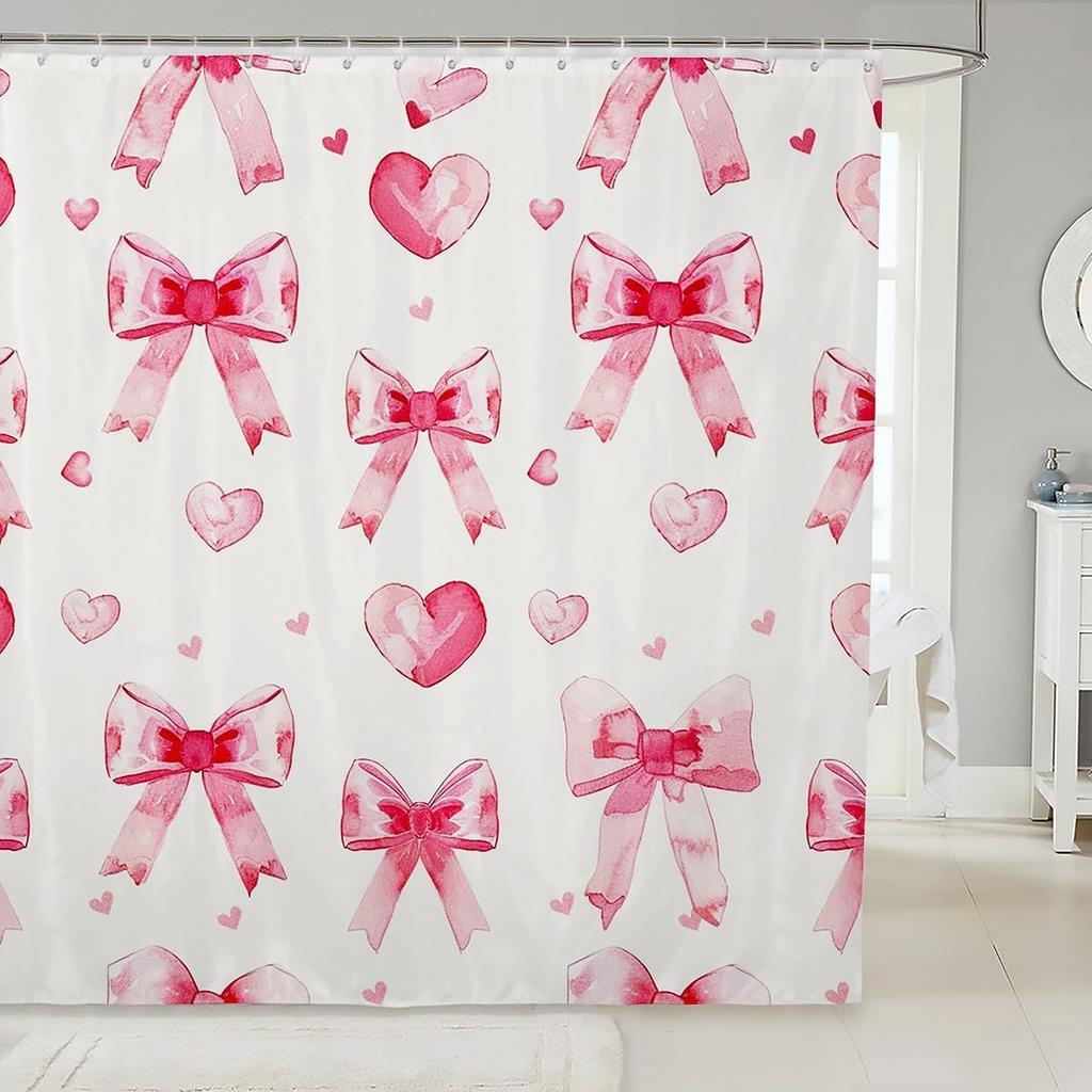 Kids Cherry Bathroom Shower Curtain Set Cherry Pattern Shower Curtain Boys Girls Cute Fruit Bath Curtain for Cartoon Fruit